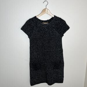 Crazy 8's Black Silver Sweater Dress XL 14
